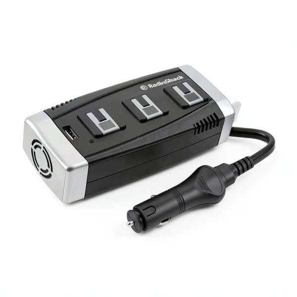RadioShack 150W Power Inverter 3 Plug USB Car Outlet-0