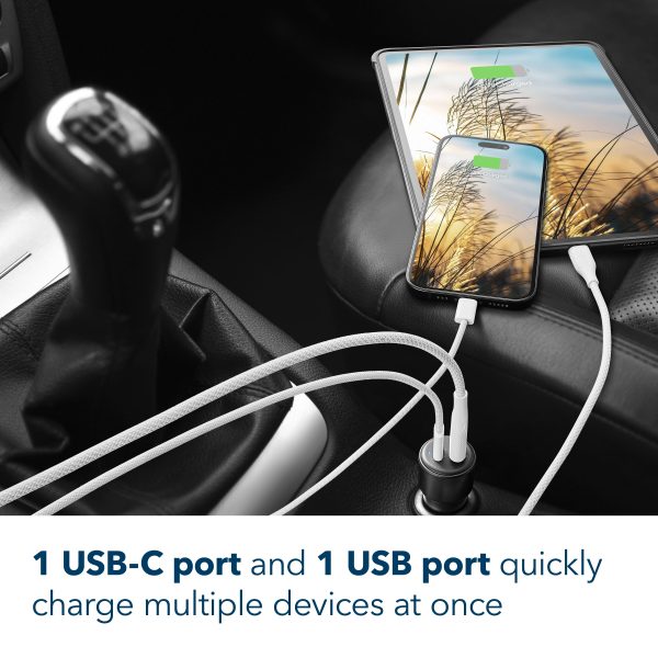 Insignia 53W Car Charger Fast Charge Smartphones Tablets-1