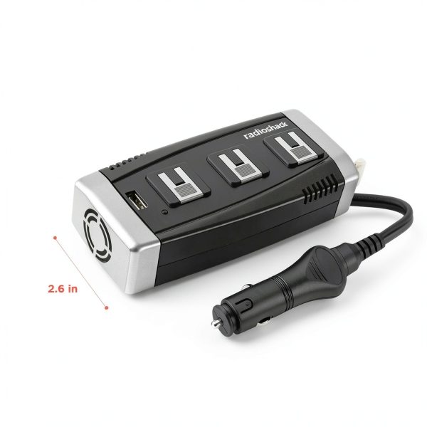 RadioShack 150W Power Inverter 3 Plug USB Car Outlet-4