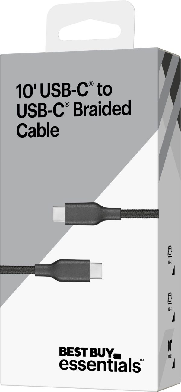 Best Buy USB C Cable Braided Charge Sync 10 ft-4