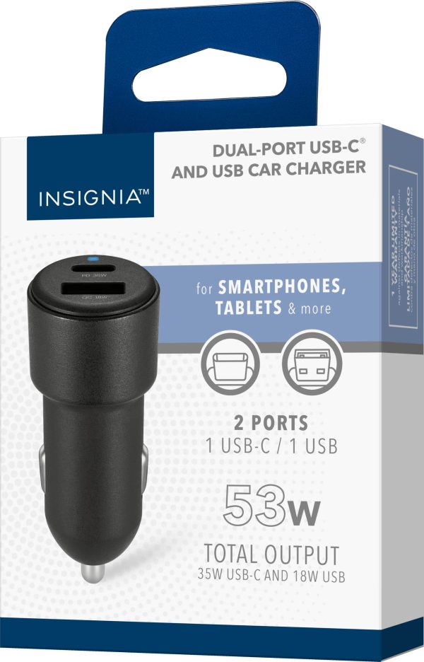 Insignia 53W Car Charger Fast Charge Smartphones Tablets-8