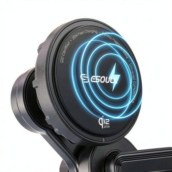 ESOUK 25W Qi2 Wireless Car Charger Tesla Mount iPhone-2