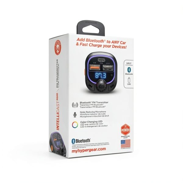 IntelliCast Road Bluetooth FM Transmitter Wireless Audio Car-9