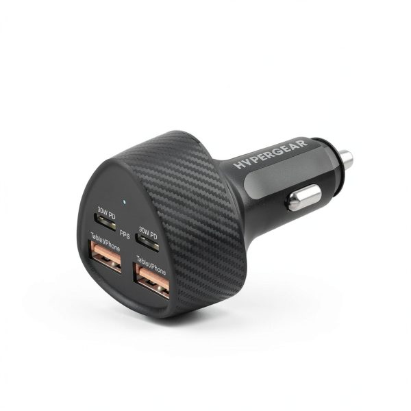 HyperGear Quad Port Car Charger Fast Charging 77W-1