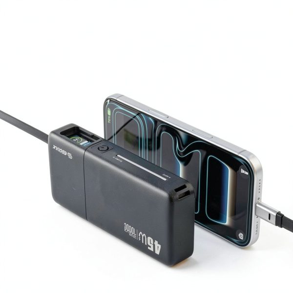 Esoulk 10000mAh Power Bank 45W Fast Charging Built-in Cable-6