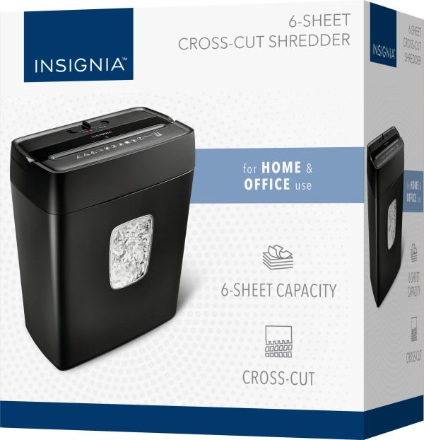 Insignia 6 Sheet Crosscut Shredder Security Compact Design-4