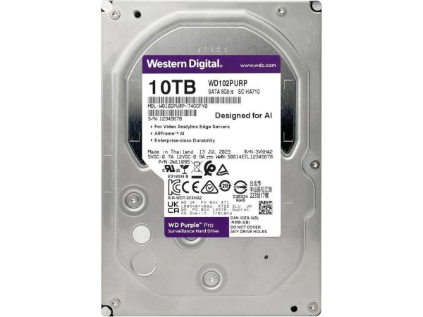 WD Purple Pro 10TB Hard Drive Internal Surveillance Storage-4