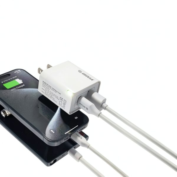 Esoulk 30W PD QC Fast Charger Wall Charger USB C Cable-2