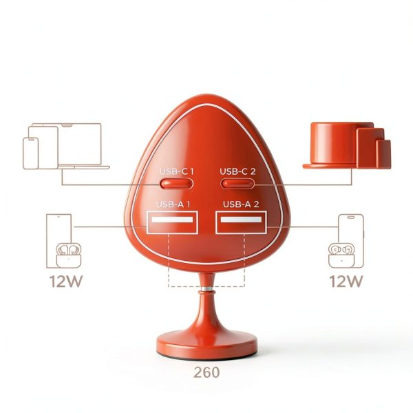 HyperGear Quad Port Car Charger Fast Charging 77W-9