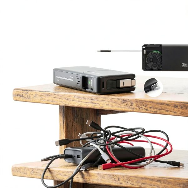 Esoulk 10000mAh Power Bank 45W Fast Charging Built-in Cable-8