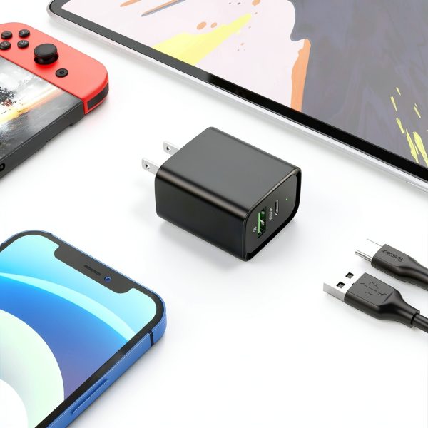 Esoulk 20W PD QC Fast Wall Charger Dual Port Compact-2
