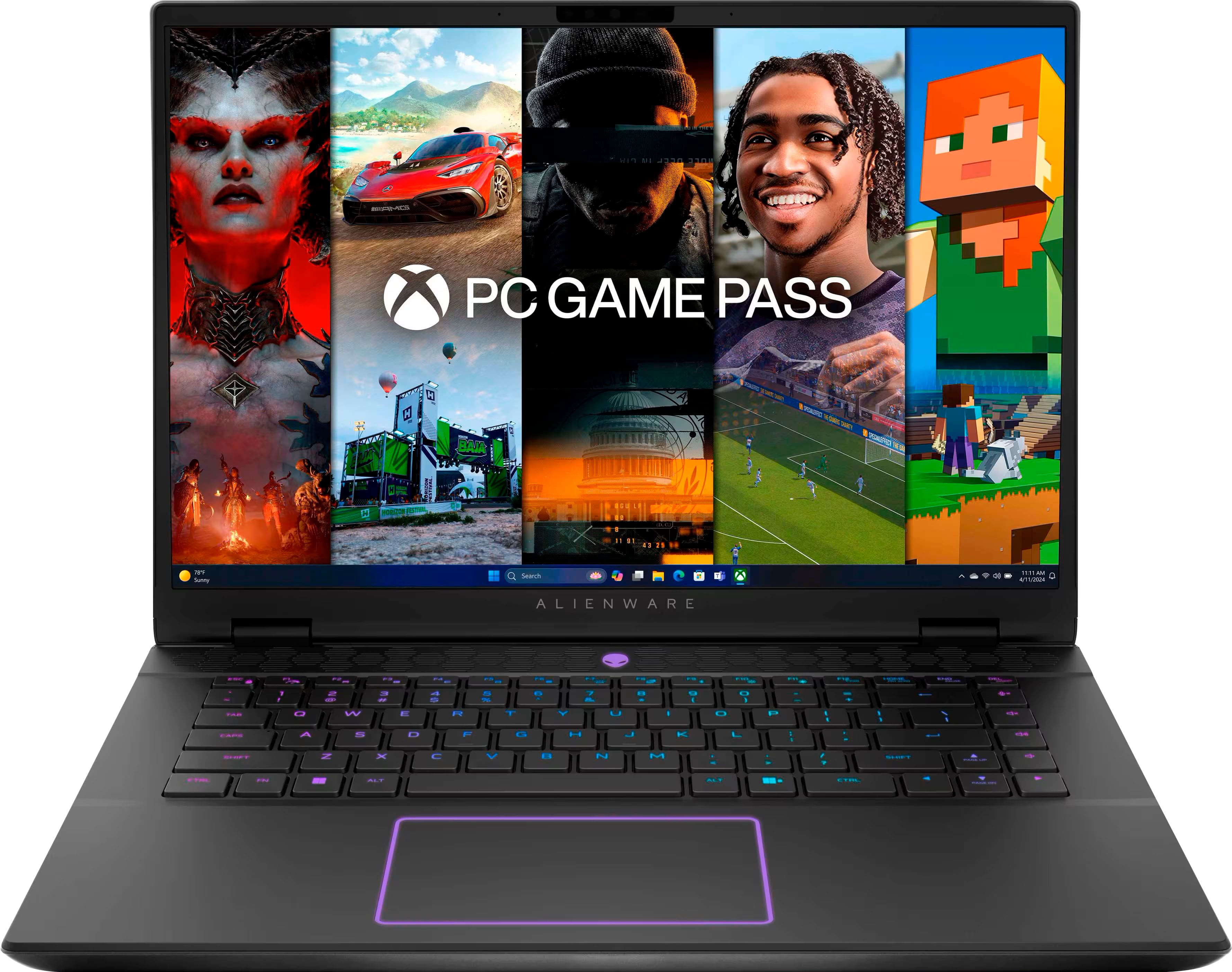 Alienware m16 R2 laptop displaying a vibrant game scene