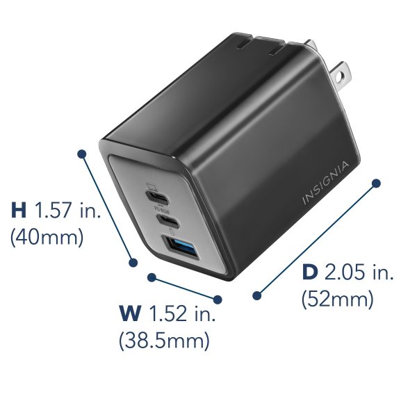 Insignia 65W USB C Wall Charger GaN Compact Foldable Plug-5