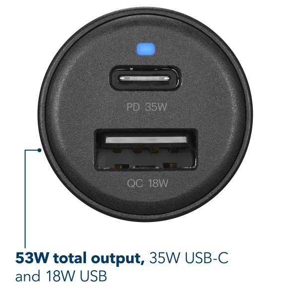 Insignia 53W Car Charger Fast Charge Smartphones Tablets-2