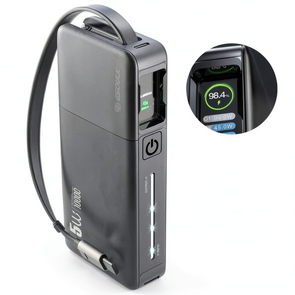 Esoulk 10000mAh Power Bank 45W Fast Charging Built-in Cable-0