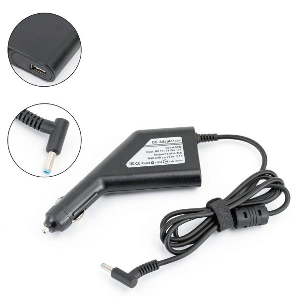 HP Laptop Car Charger 65W Compact Design for Travelers-9