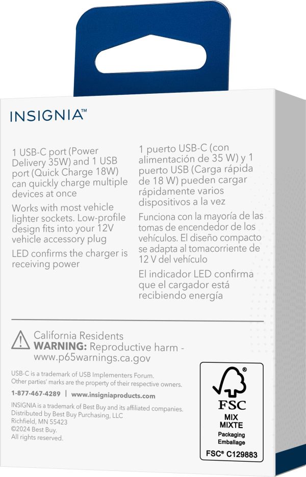 Insignia 53W Car Charger Fast Charge Smartphones Tablets-9