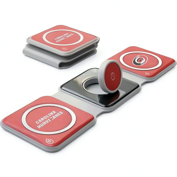 Carolina Hurricanes 3 in 1 Foldable Charger Keyscaper-0
