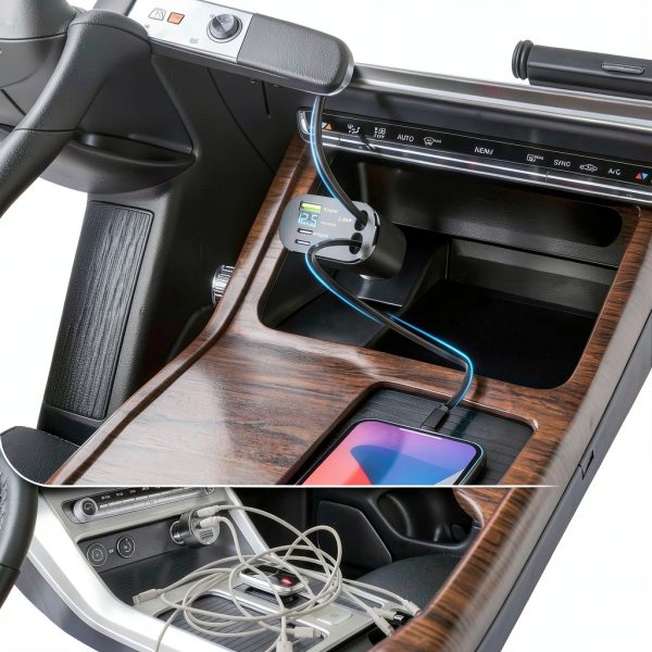 Vena Retractable USB C Car Charger PD30 Fast Charging-1