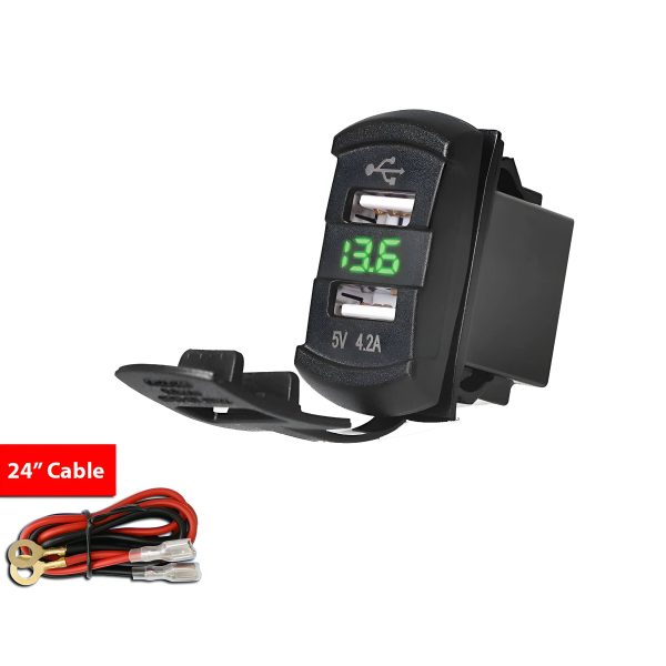 Pavo Dual USB Car Charger Wide Voltage Fast Charging-1