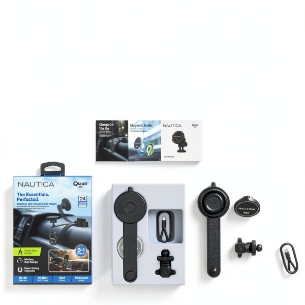 Nautica Turan QMAG Lite Wireless Magnetic Car Charger Mount-7