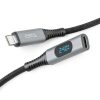 Plugable USB-C Extension Cable 240W Power Meter 10Gbps-0