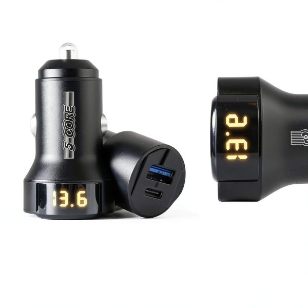 5 Core Dual Port Car Charger Fast Charging USB Type-C-8