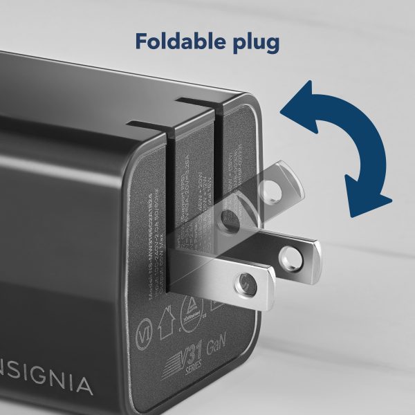 Insignia 65W USB C Wall Charger GaN Compact Foldable Plug-6
