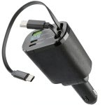 Vena Retractable USB C Car Charger PD30 Fast Charging-0