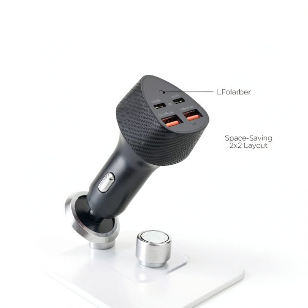 HyperGear Quad Port Car Charger Fast Charging 77W-7