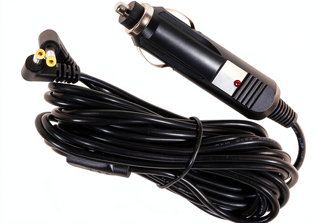 HQRP Car Charger plugged into a vehicle's cigarette lighter with a Philips DVD player