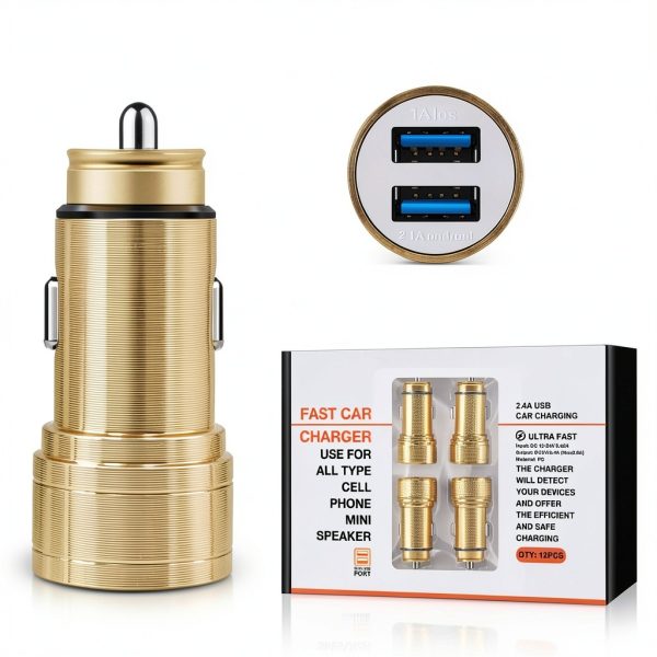 USB Car Charger Dual Port Universal Compatibility Safe-0