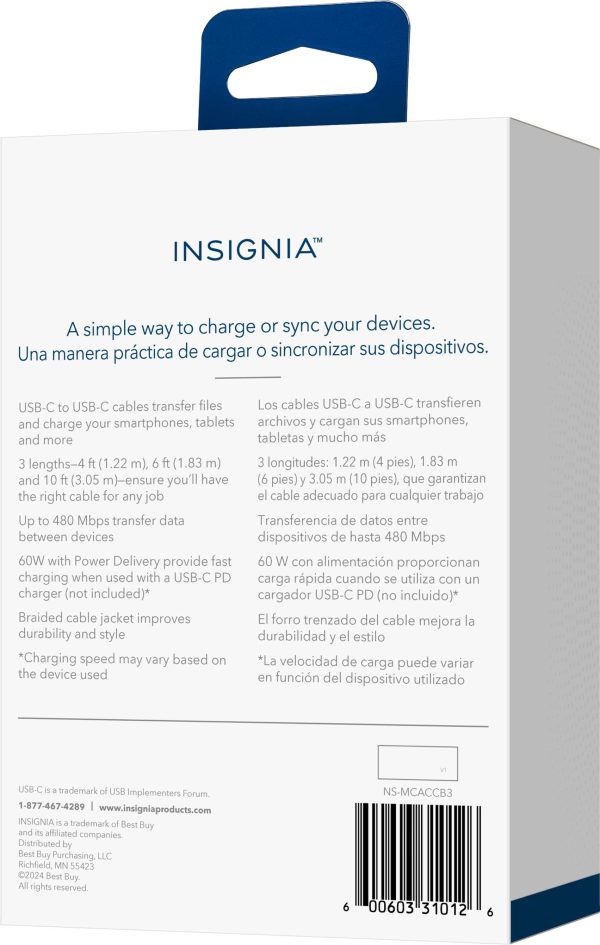 Insignia USB-C to USB-C Braided Charge and Sync Cables-14