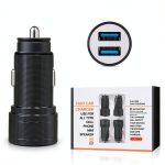 USB Car Charger Universal Compatibility Dual Port Compact-0