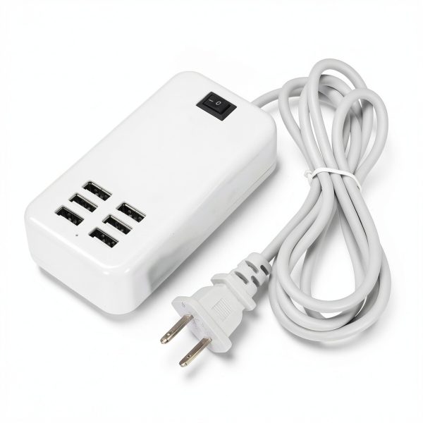 Sanoxy 6 Port USB Hub Charger Fast Charging White-0