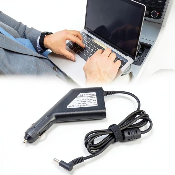 HP Laptop Car Charger 65W Compact Design for Travelers-3