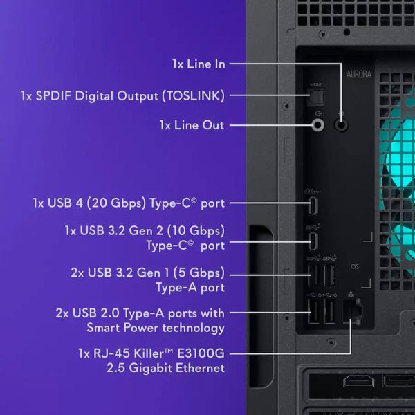 Alienware Aurora Desktop Intel Ultra 7 RTX 5060 Ti Gaming-9