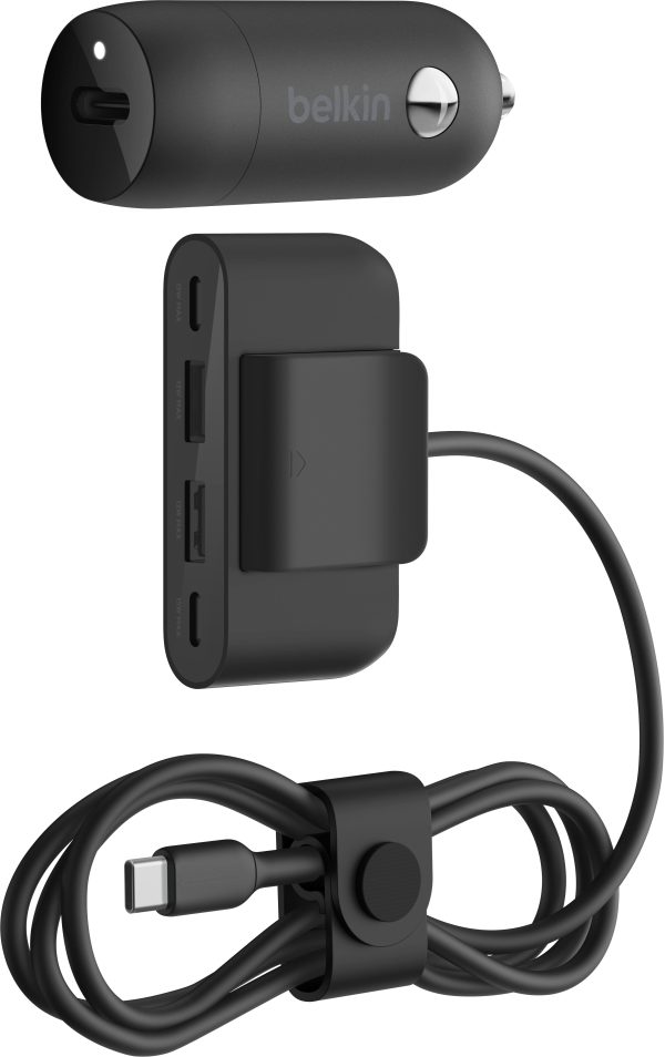 Belkin 30W Car Charger Fast Charging 4 Ports Compact Design-0