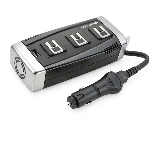 RadioShack 150W Power Inverter 3 Plug USB Car Outlet-3