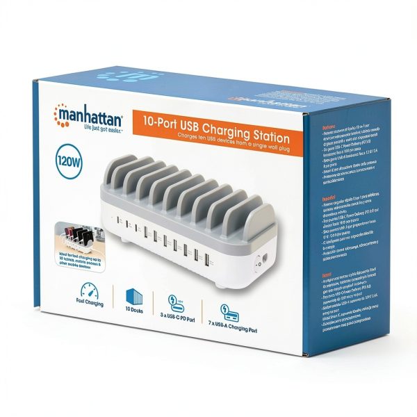 Manhattan 10 Port USB Charging Station Fast PD Power-2