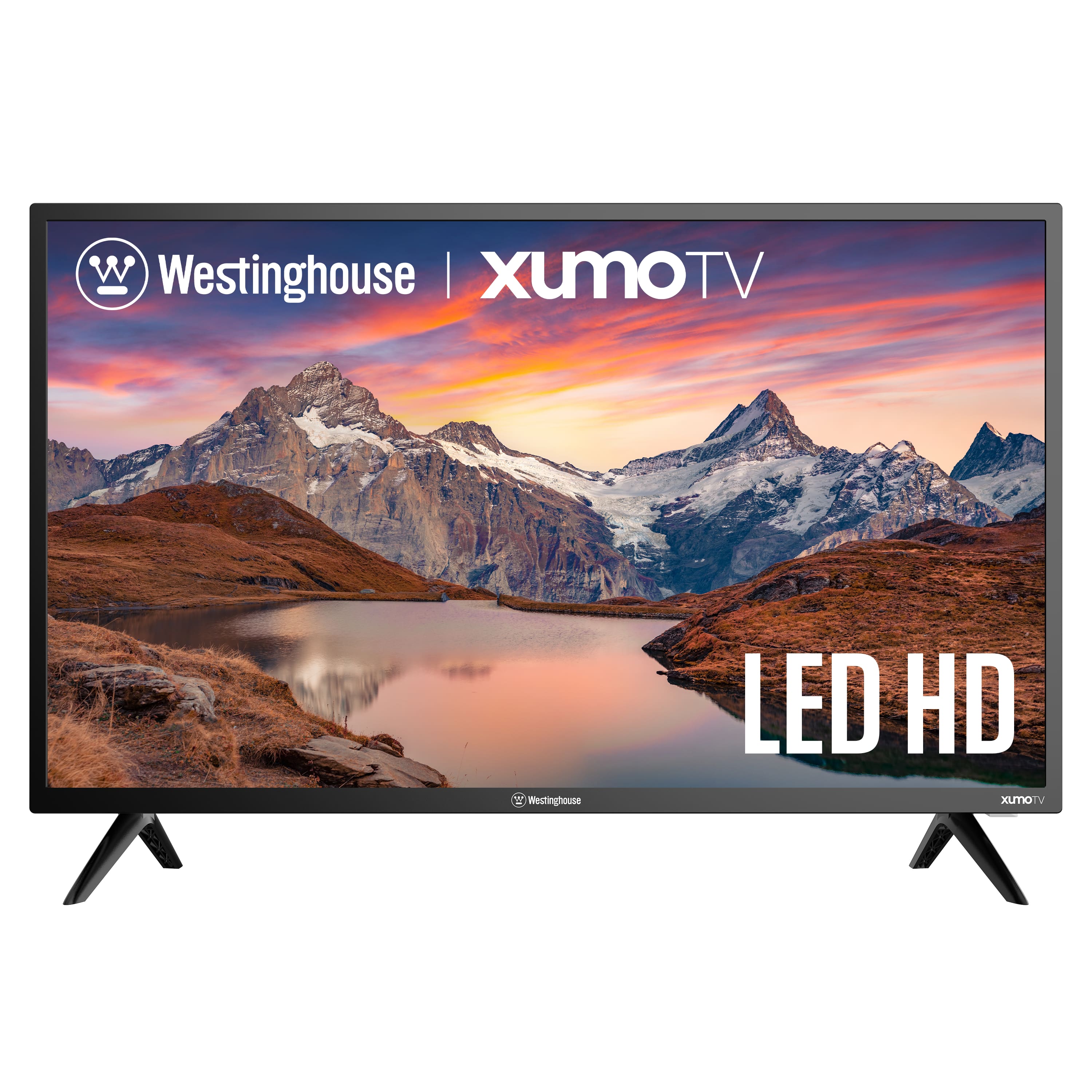 Westinghouse 32-inch Smart HD TV displaying a vibrant movie scene