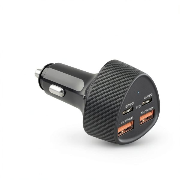 HyperGear 50W Quad Car Charger Fast Charge Multiple Devices-7