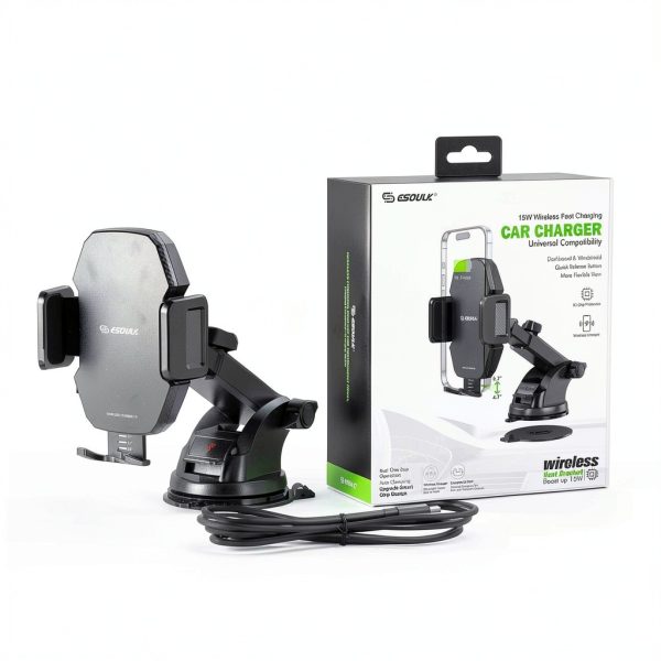 Esoulk 15W Wireless Fast Charging Car Mount Universal Qi-8