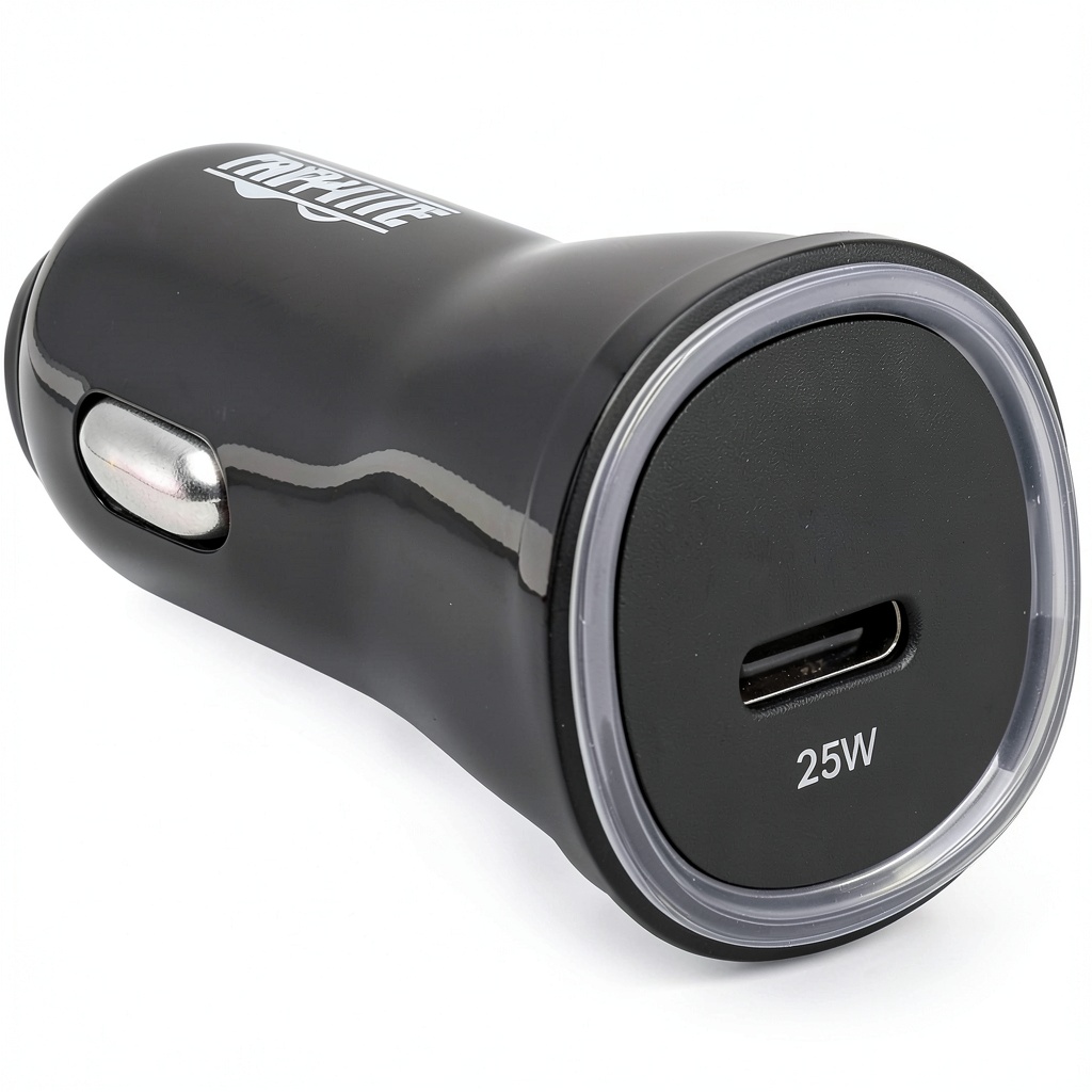 Eaton Tripp Lite USB Car Charger plugged into a vehicle dashboard