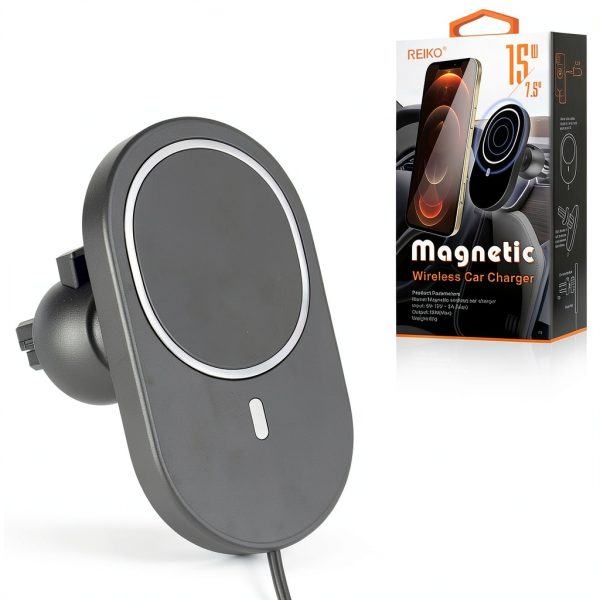 Reiko Magnetic Car Charger Phone Holder Mount Black-0