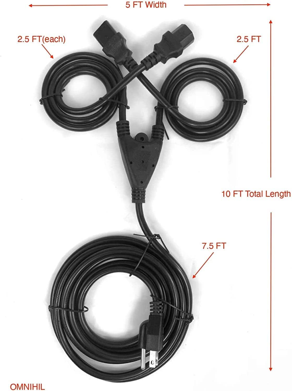 Alienware Aurora R11 power cord splitter connected to desktop