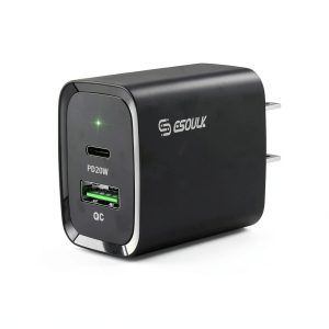 Esoulk 20W PD QC Fast Wall Charger Dual Port Compact-0