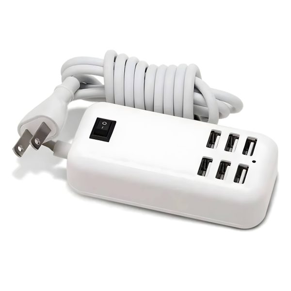 6 Port Fast USB Charger Wall Mountable Multi Device Charging-3