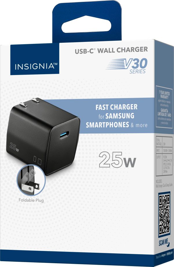 Insignia 25W USB-C Wall Charger Fast Compact Foldable-8