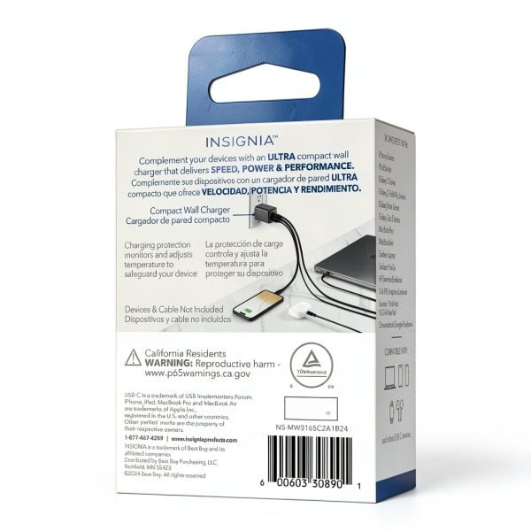 Insignia 65W USB C Wall Charger GaN Compact Foldable Plug-11